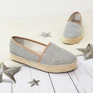 Gianni Bini Bruxie rhinestone loafer espadrille size 7.5